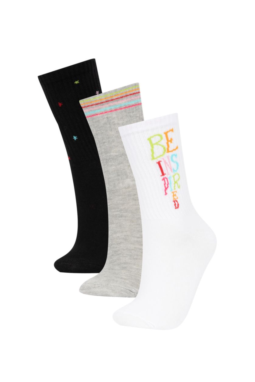 نساء Karma جوارب نسائي طويل قطن - 3 قطع