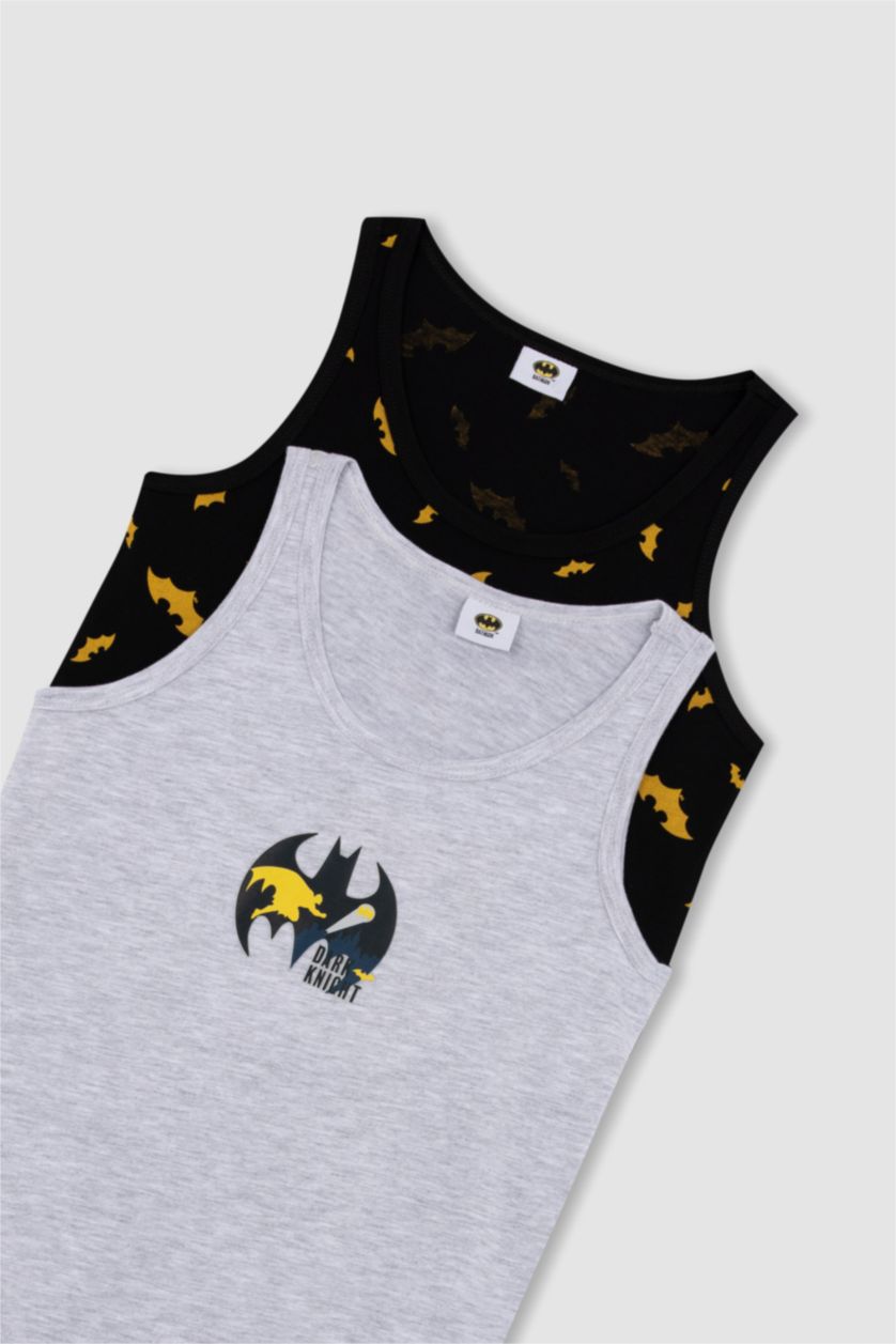 أولاد ميلانج رمادي فانيلة قصة عادية من باتمان من قطعتين