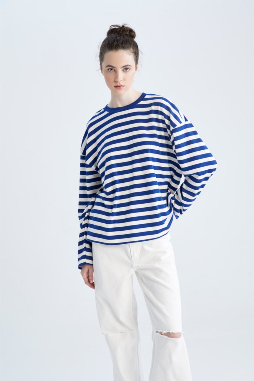 Kadın Royal Regular Fıt Uzun Kollu Tişört