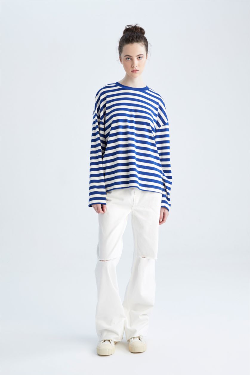 Kadın Royal Regular Fıt Uzun Kollu Tişört