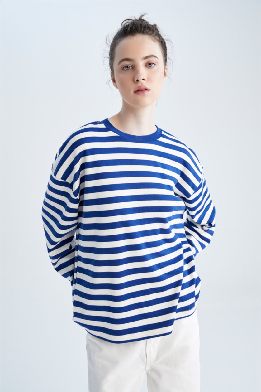 Kadın Royal Regular Fıt Uzun Kollu Tişört