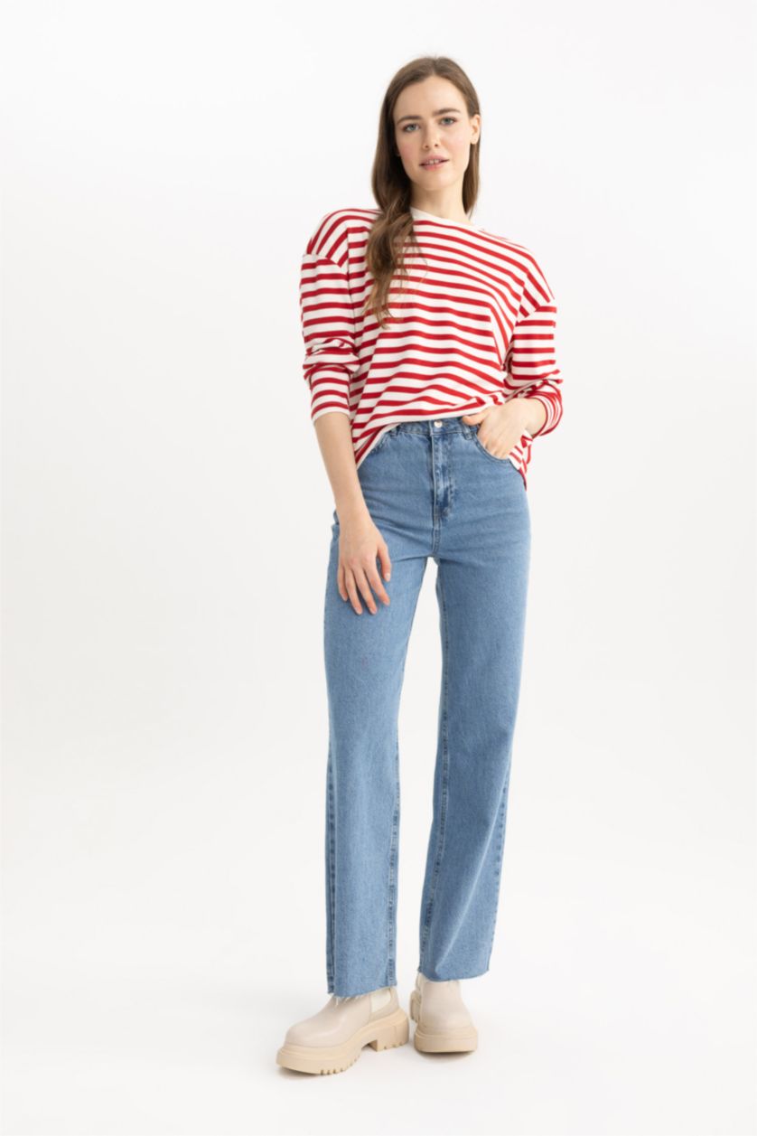WOMAN Red Regular Fit Long Sleeve T-Shirt