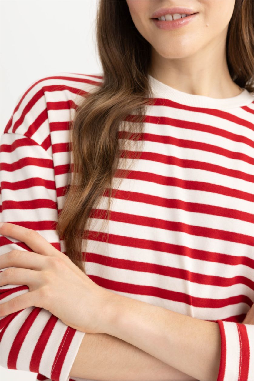 WOMAN Red Regular Fit Long Sleeve T-Shirt
