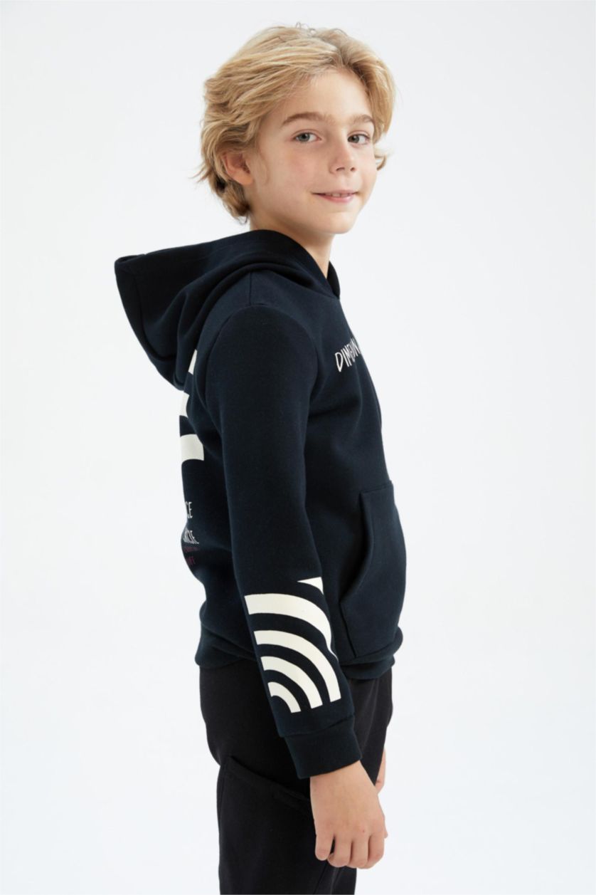 أولادي أسود سويت شيرت ولادي بغطاء رأس