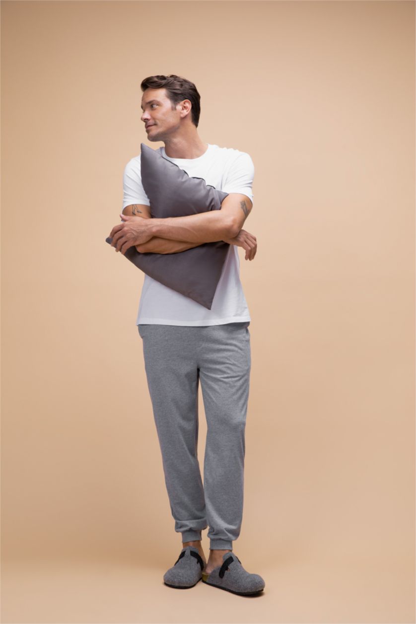 رجال ميلانج أزرق بنطلون قصة عادية