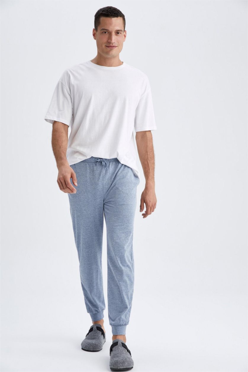 رجال ميلانج أزرق بنطلون قصة عادية