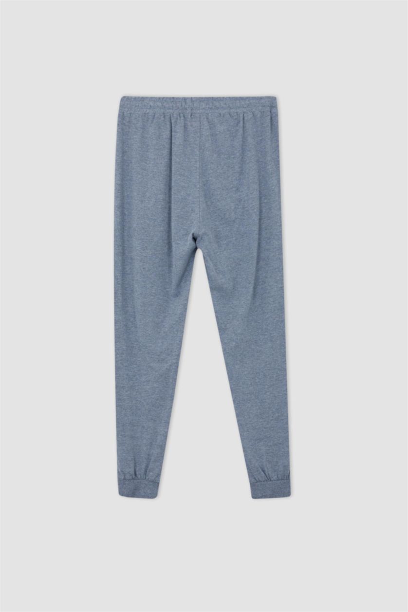 رجال ميلانج أزرق بنطلون قصة عادية