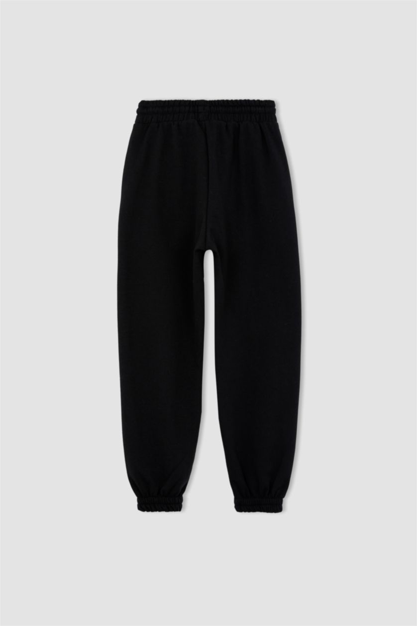 نساء أسود بنطلون سويت بانتس قصة فضاضة مطبوع