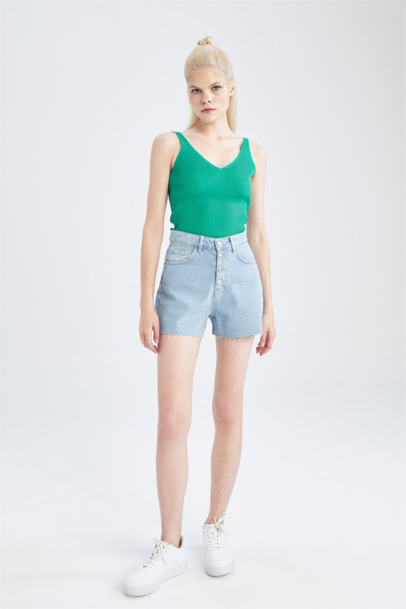 Kadın Yeşil Crop Top Atlet