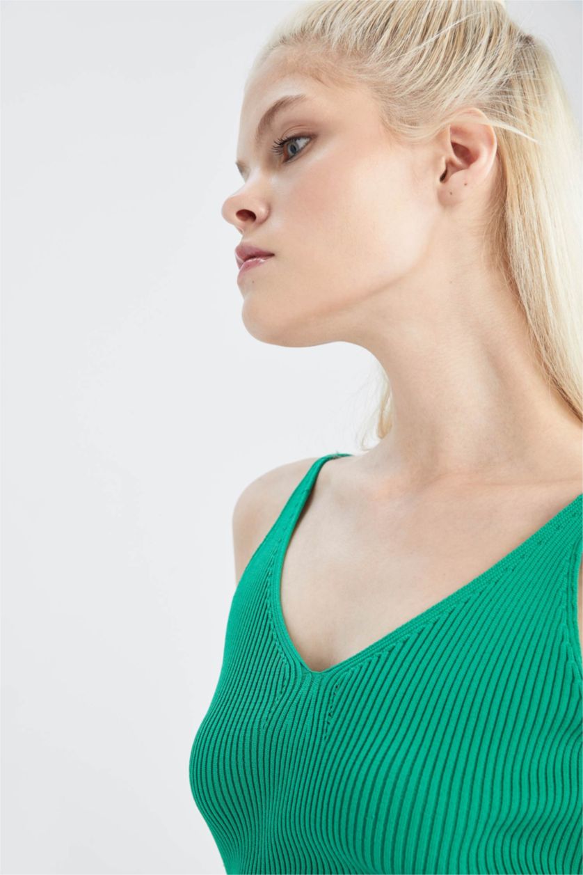 Kadın Yeşil Crop Top Atlet