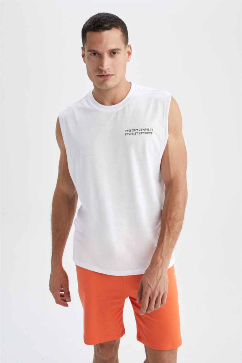 HOMME Blanc Coupe Boxy Athlète