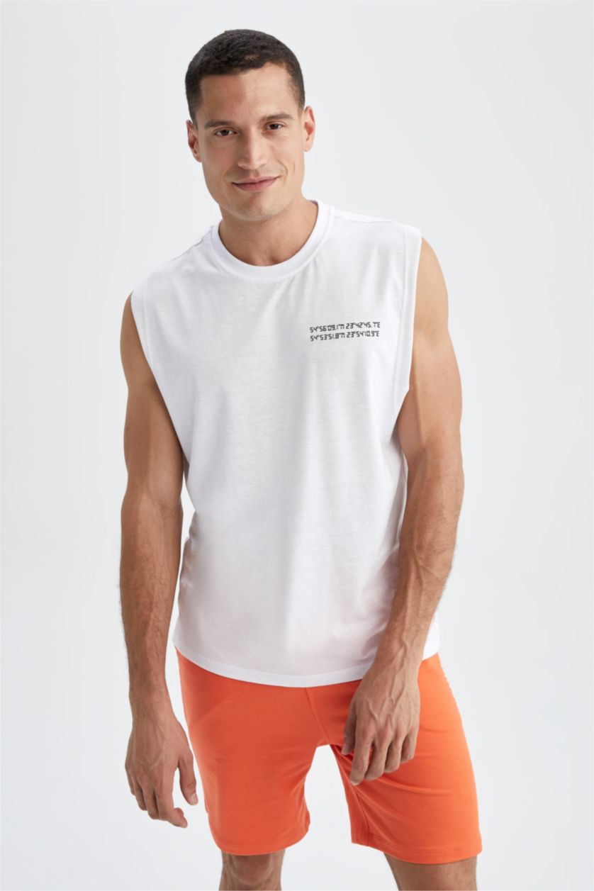 HOMME Blanc Coupe Boxy Athlète