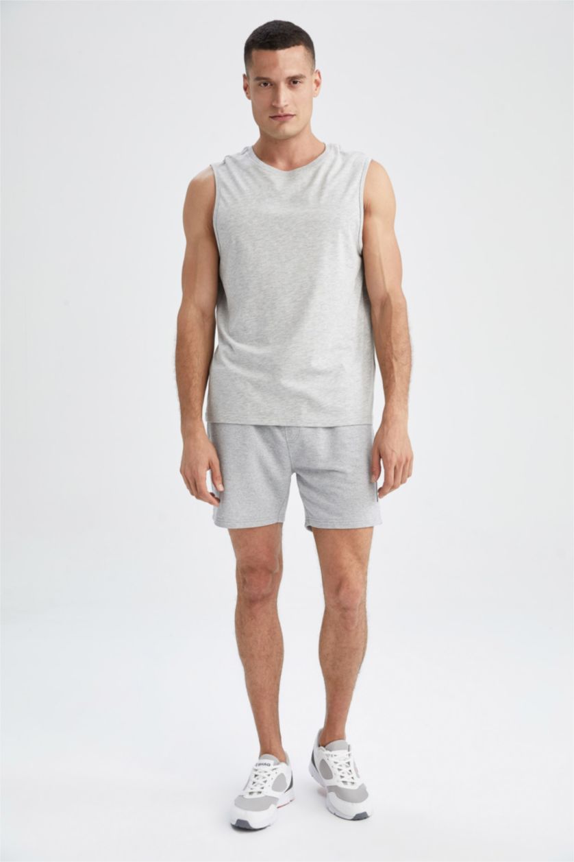 MAN Light Blue Defacto Fit Standard Fit Crew Neck Sports Tank Top