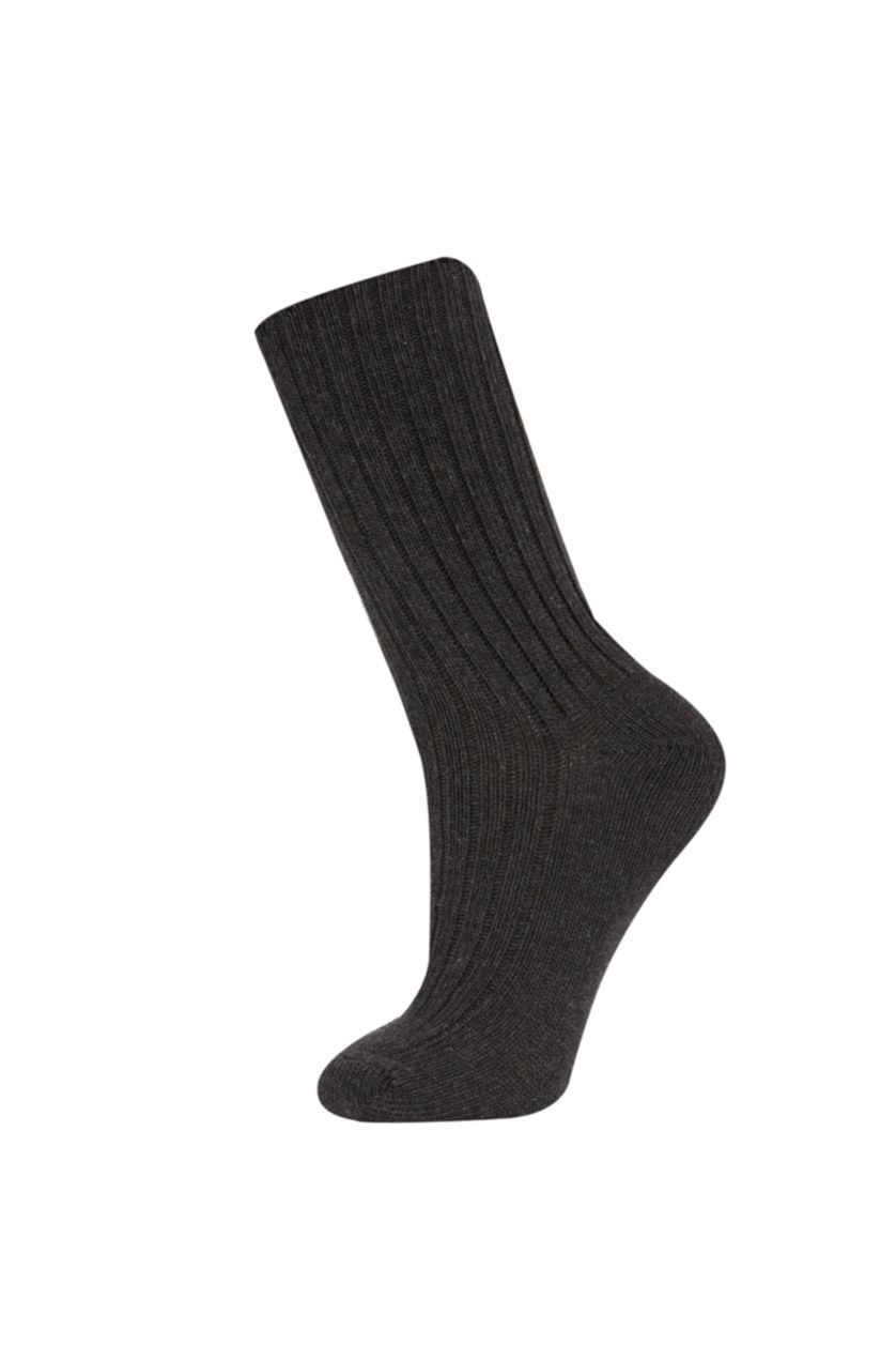 Kadın Gri Kadın 2'li Pamuklu Kışlık Çorap