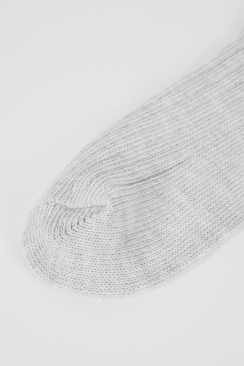 Kadın Gri Kadın 2'li Pamuklu Kışlık Çorap