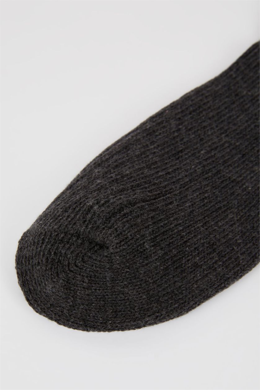 Kadın Gri Kadın 2'li Pamuklu Kışlık Çorap