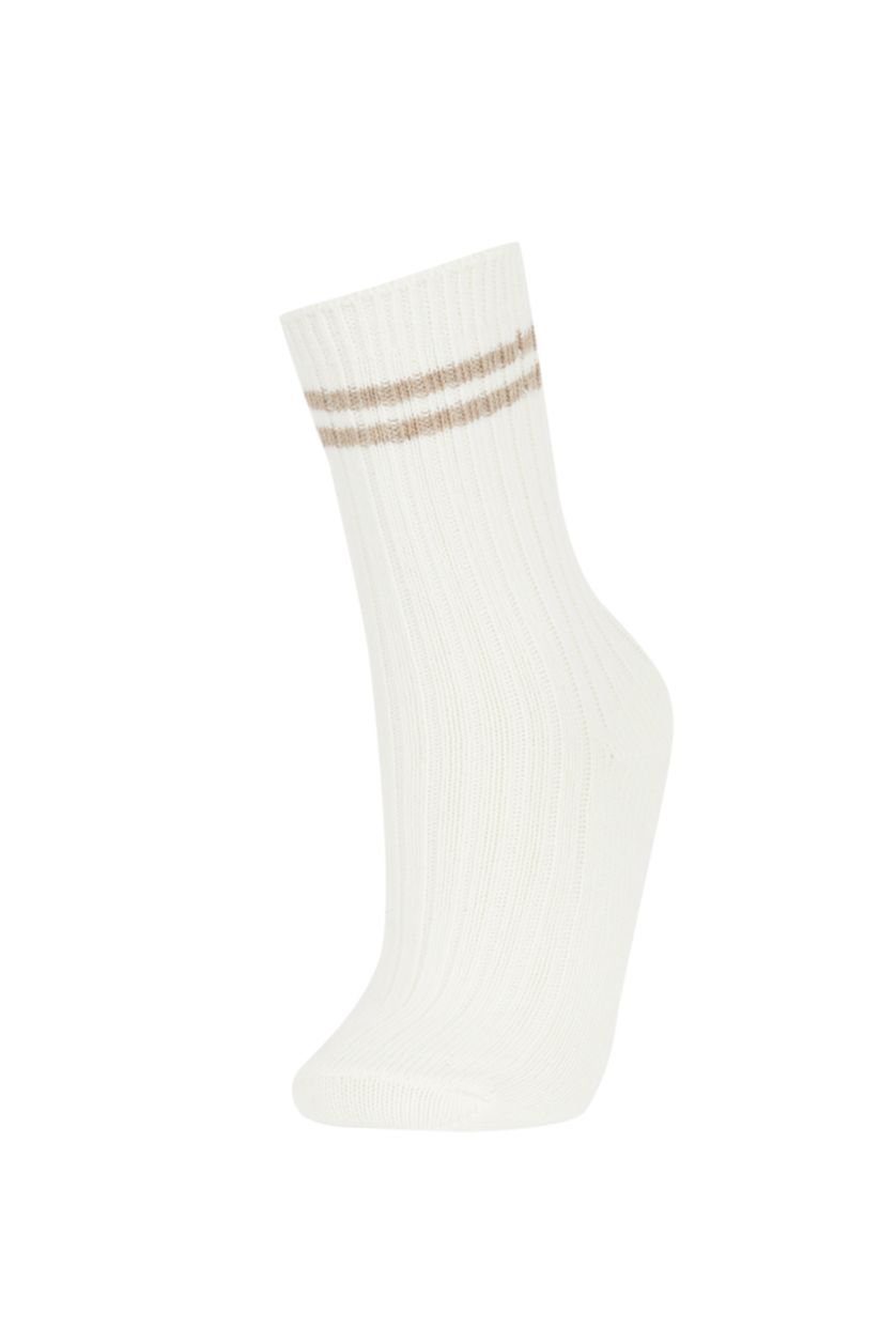 FEMME Marron Clair Chaussettes d'hiver Coton 2 Femme