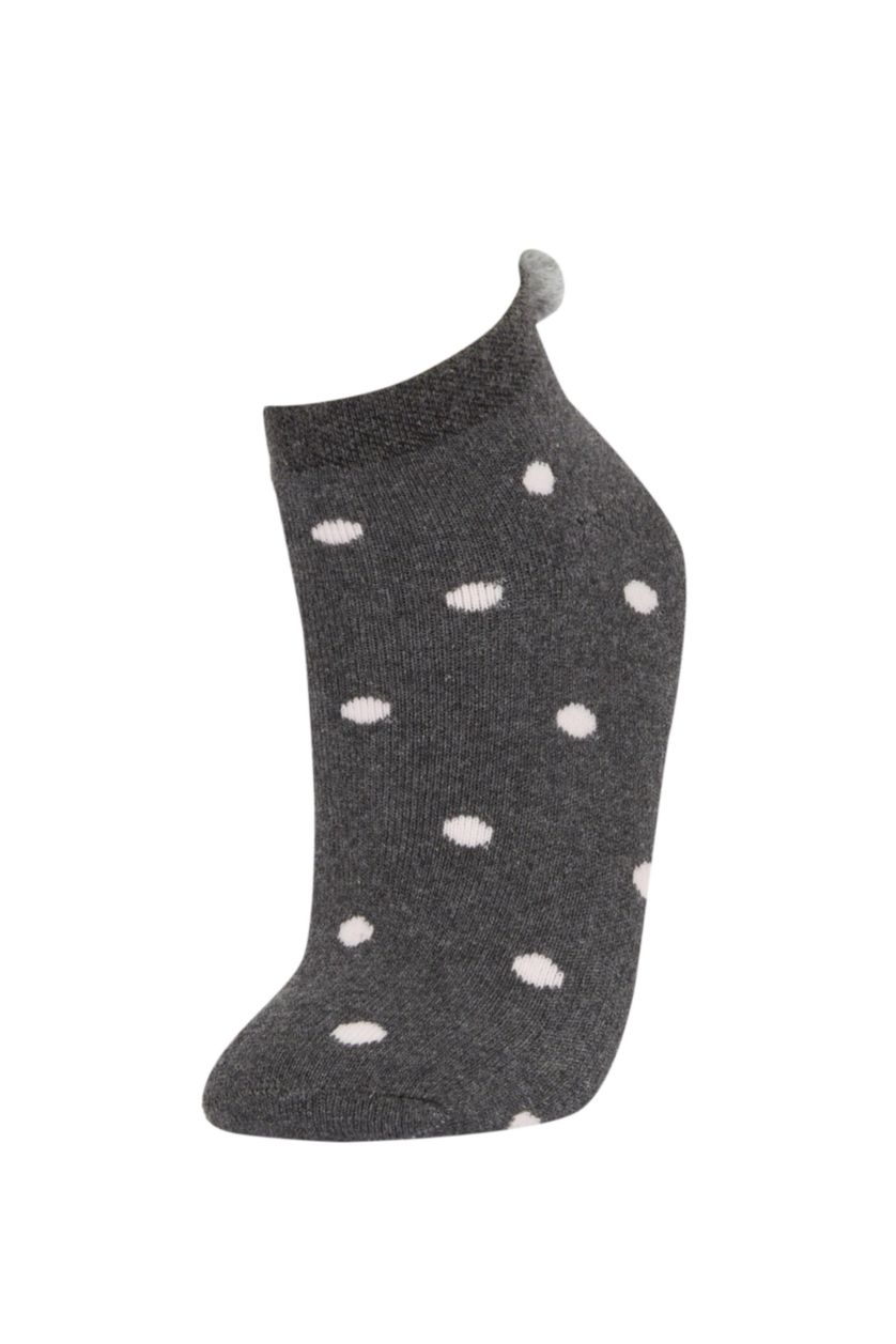 FEMME Gris Chaussettes Femme En Coton - Deux Pièces
