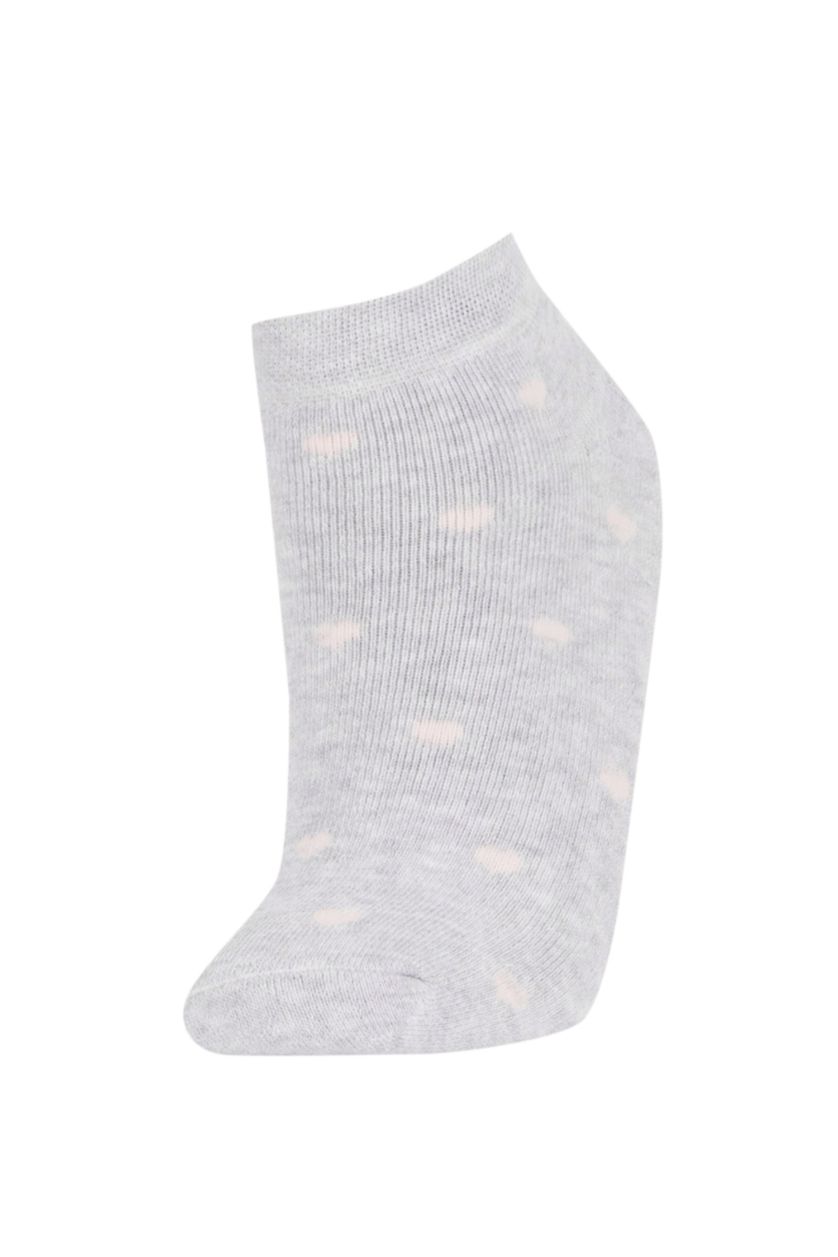FEMME Gris Chaussettes Femme En Coton - Deux Pièces