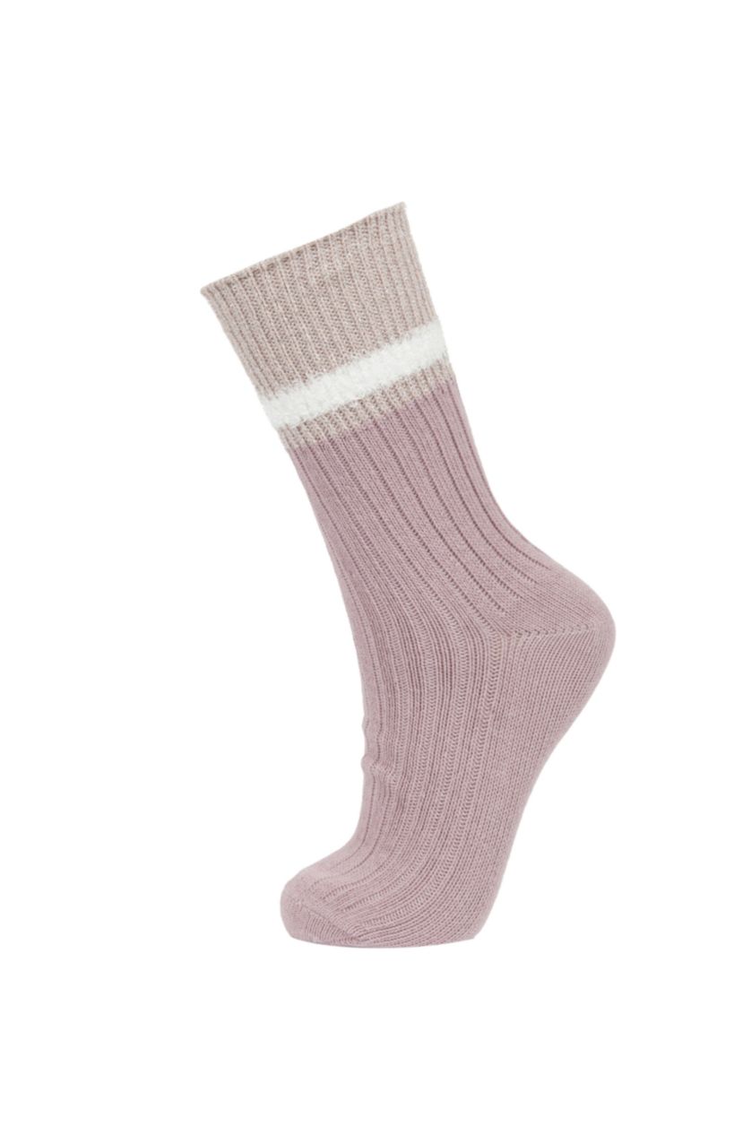 Kadın Pembe Kadın Pamuklu Uzun Çorap