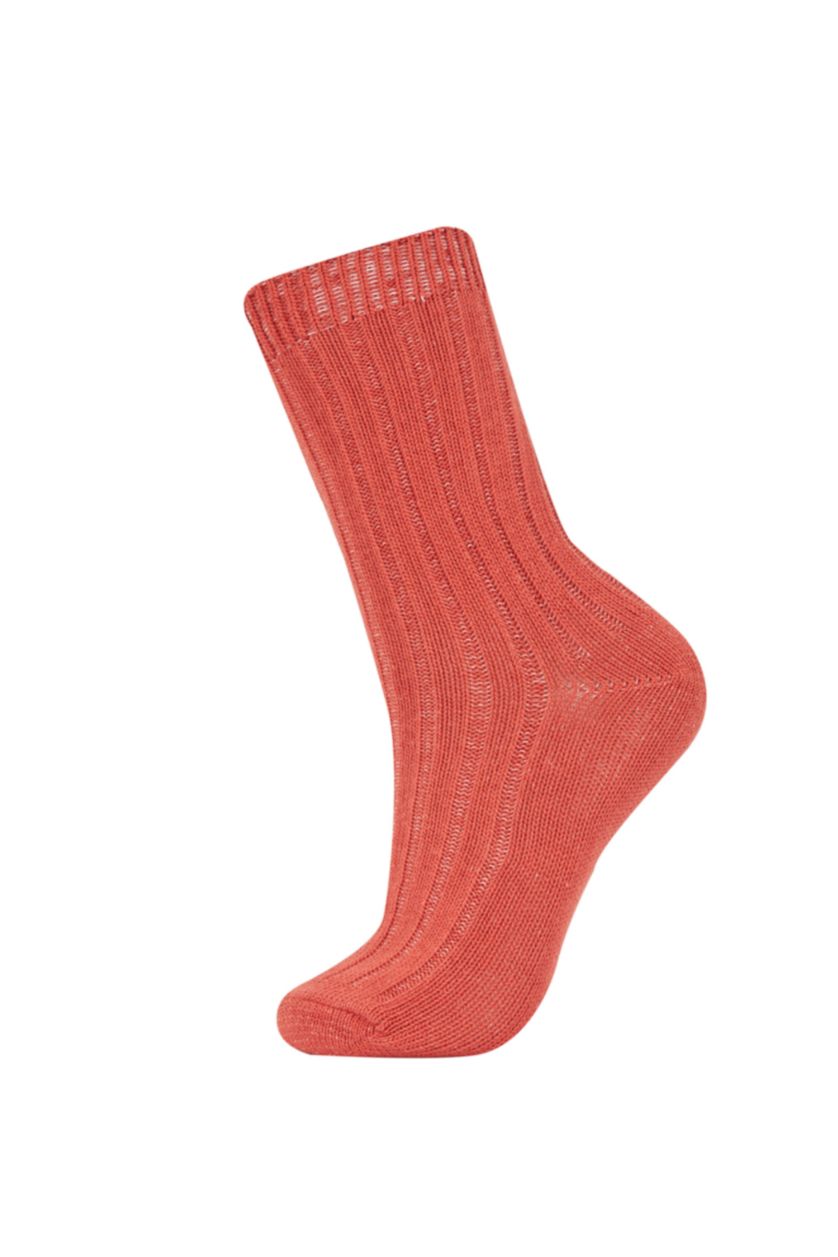 Женщины Оранжевый Зимние носки из хлопка для женщин