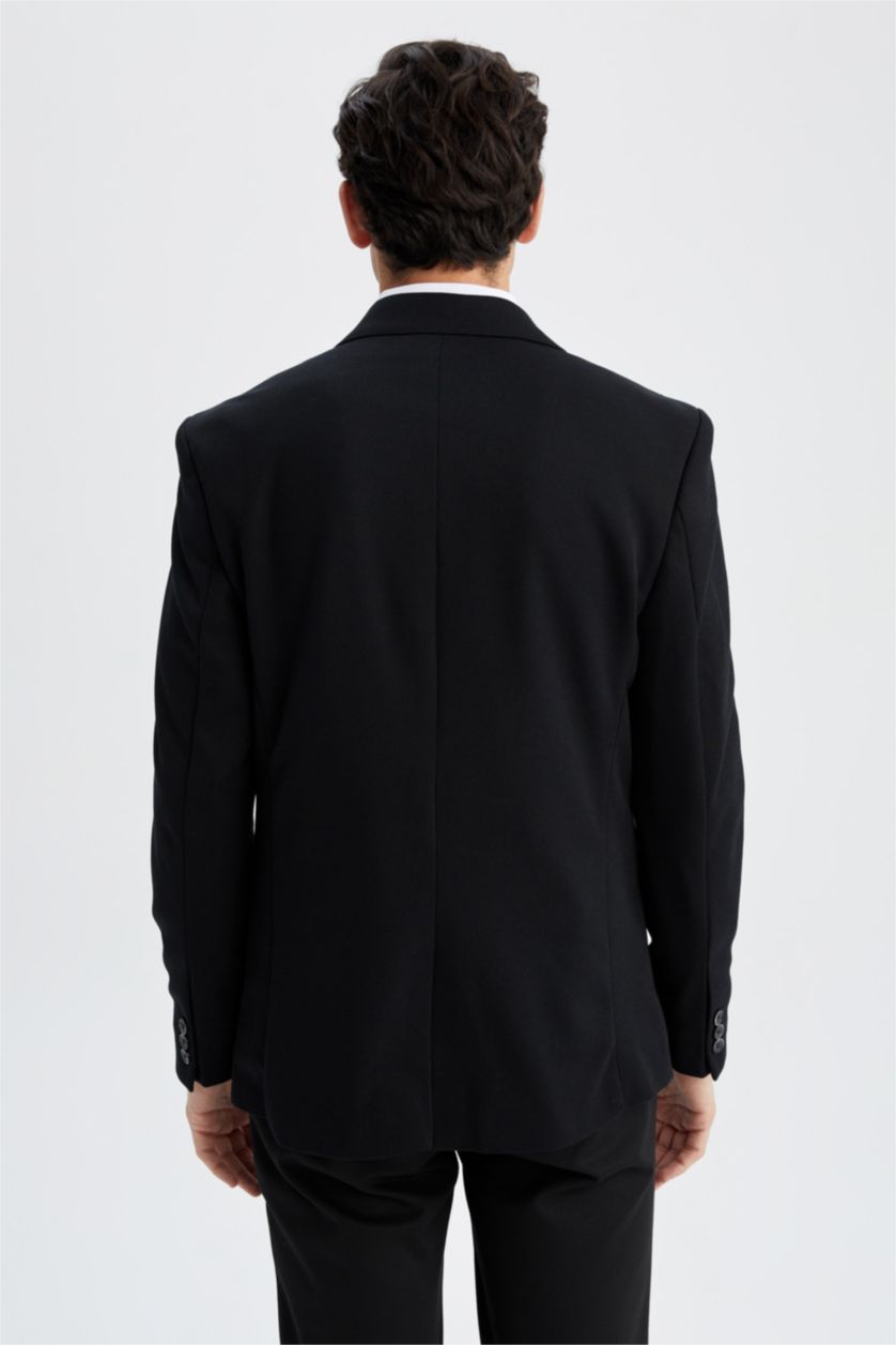 HOMME Noir Blazer doublé coupe slim