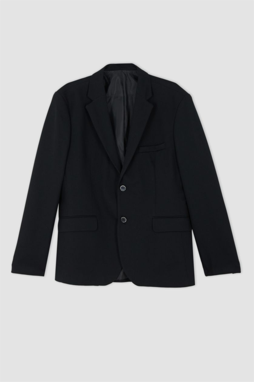 HOMME Noir Blazer doublé coupe slim