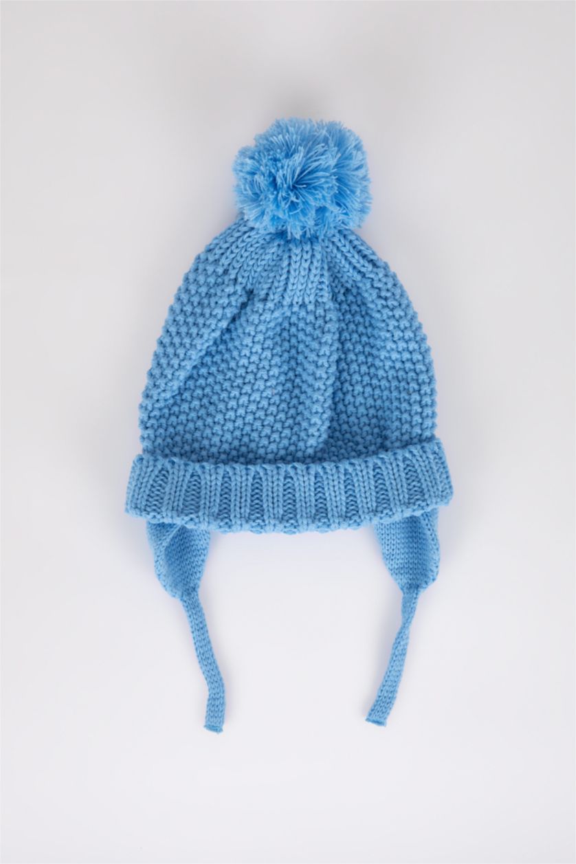 Erkek Bebek Mavi Erkek Bebek Atkı Bere Takım