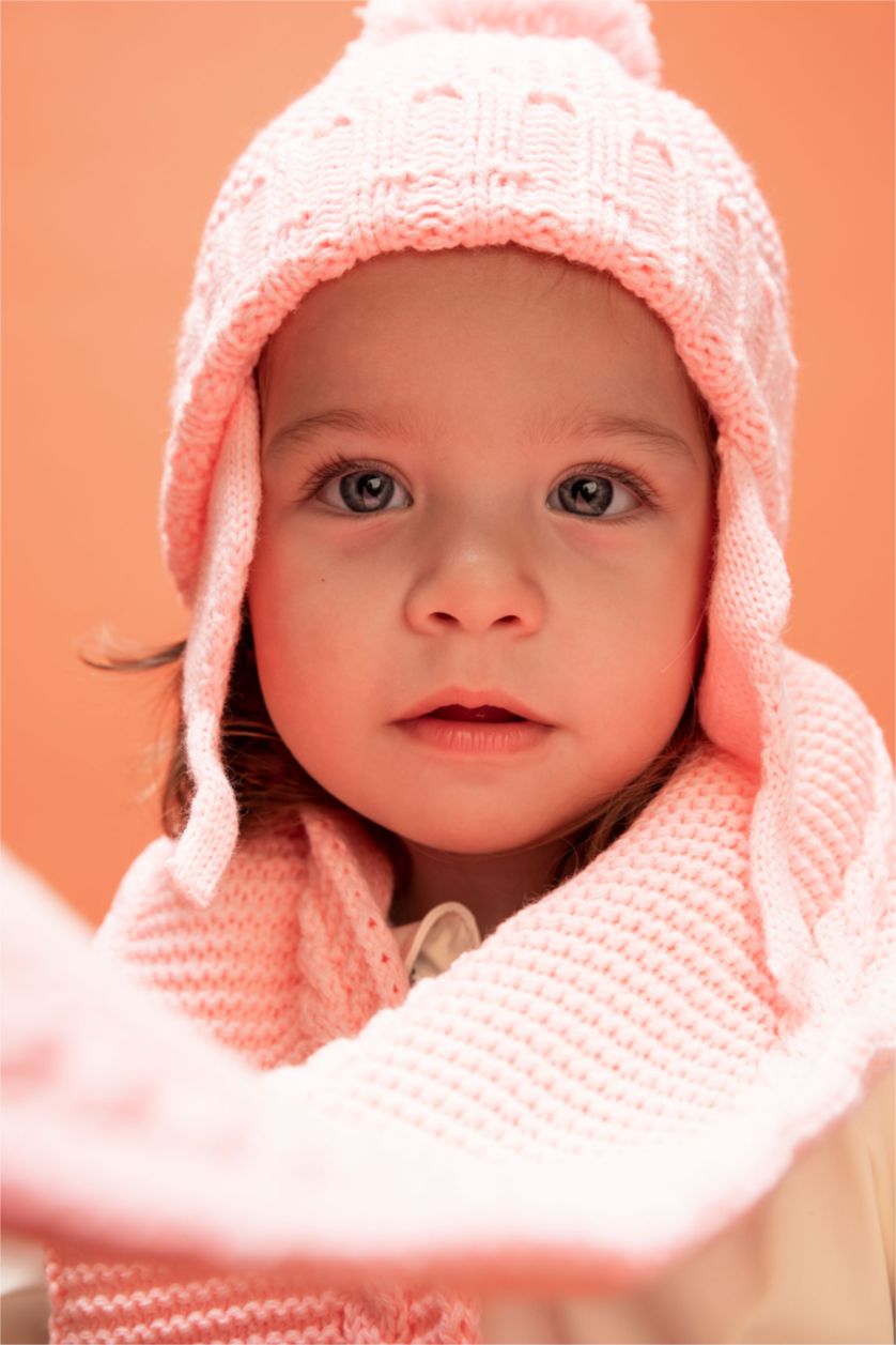 BÉBÉ FILLE Rose Ensemble d'écharpe 2 BéBé Fille