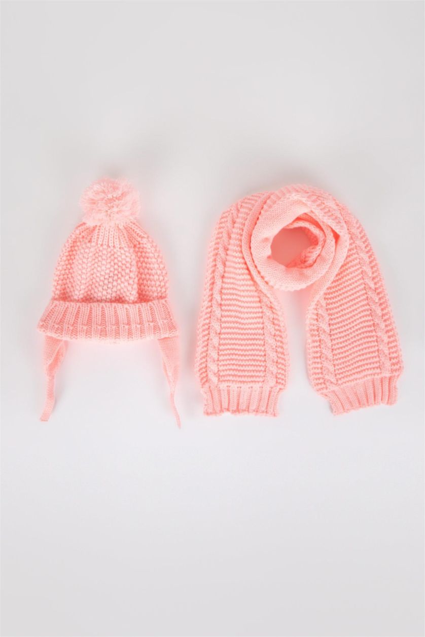 BÉBÉ FILLE Rose Ensemble d'écharpe 2 BéBé Fille