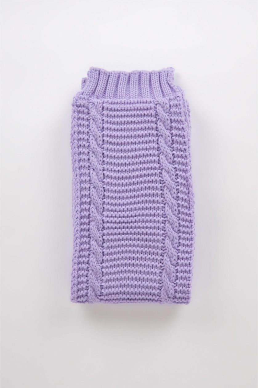 BÉBÉ FILLE Violet Clair Ensemble Bonnet et écharpe à pompon pour BéBé Fille