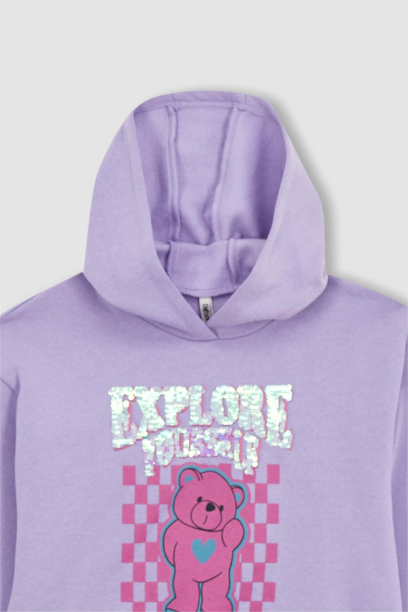 GIRLS & TEENS Lilac قماش سميك قصة مريحة