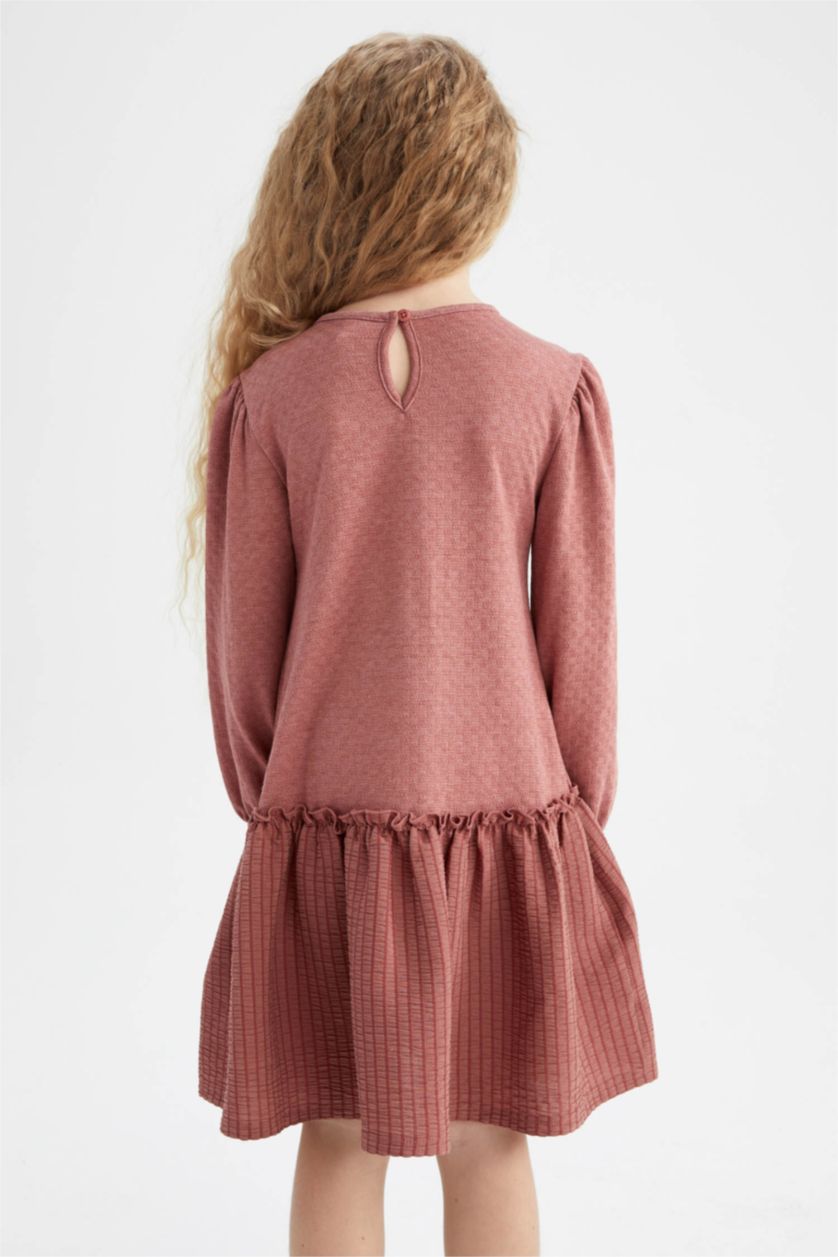GIRLS & TEENS Pink Long Sleeve Knitted Dress