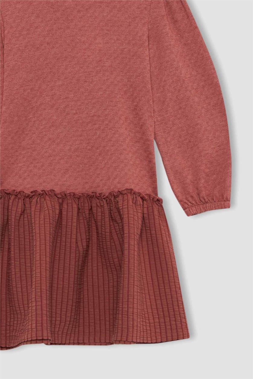 GIRLS & TEENS Pink Long Sleeve Knitted Dress