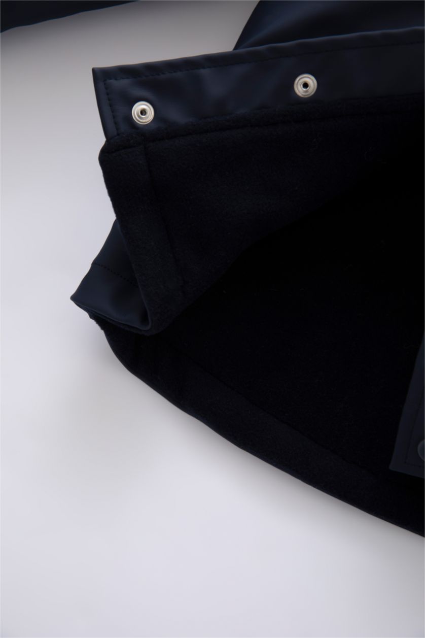 Erkek Bebek İndigo Erkek Bebek Su Geçirmez Kapüşonlu Polar Astarlı Mont