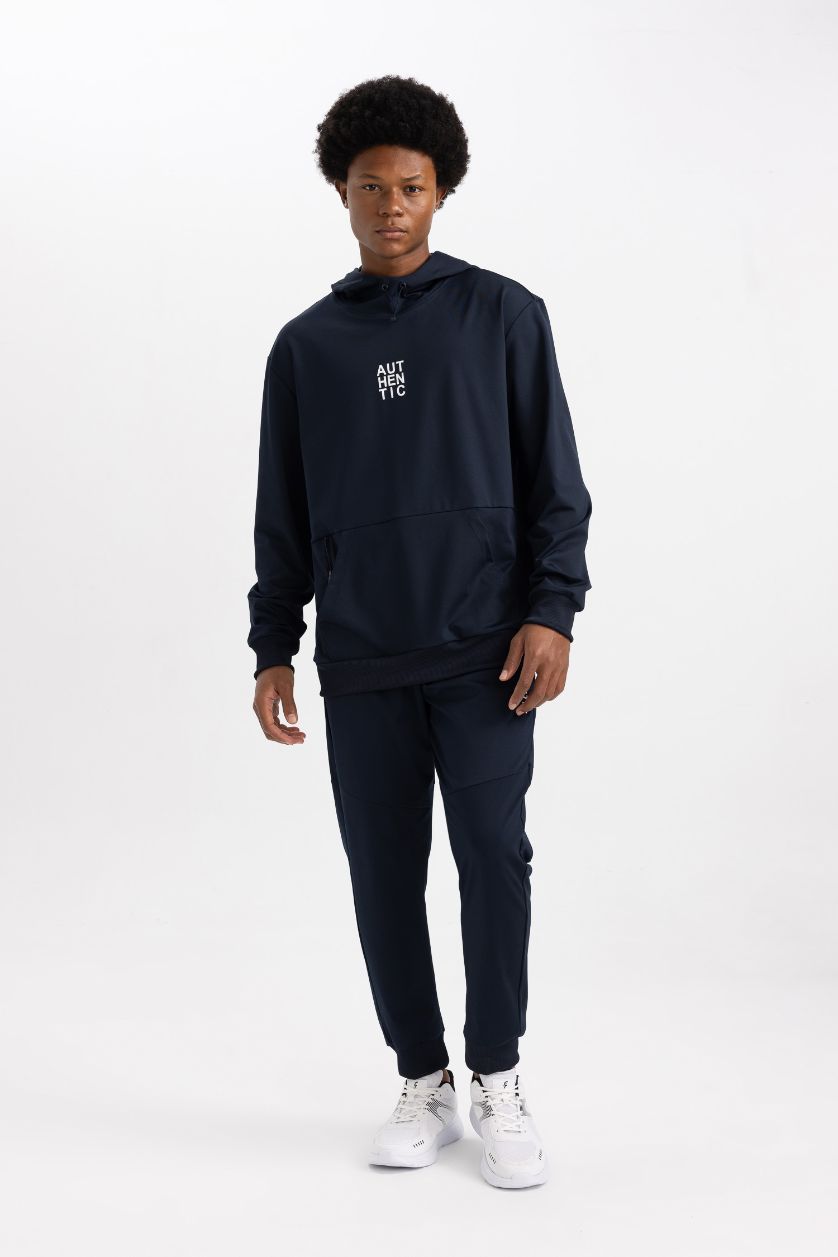 رجال كحلي بنطلون بجامة رياضي بريميوم سليم فيت برجل مطاطي من DeFactoFit