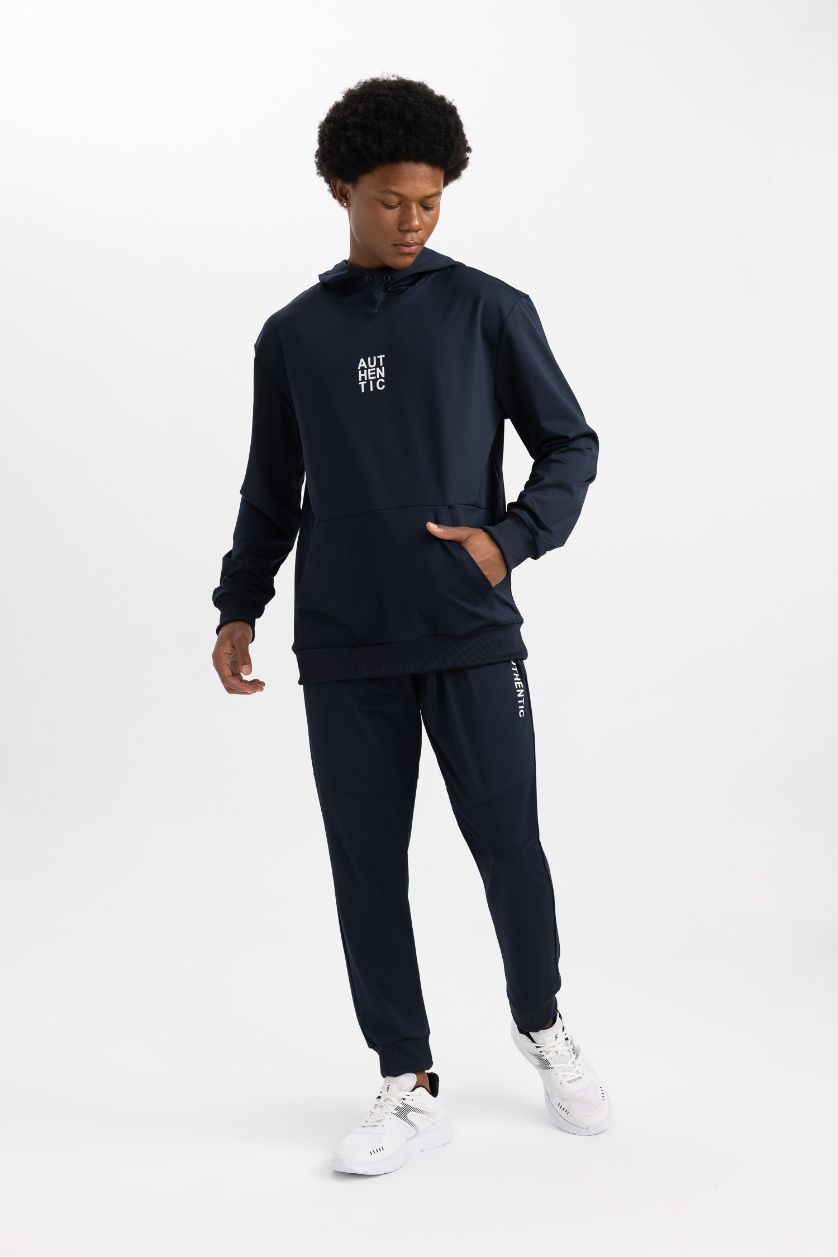 رجال كحلي بنطلون بجامة رياضي بريميوم سليم فيت برجل مطاطي من DeFactoFit