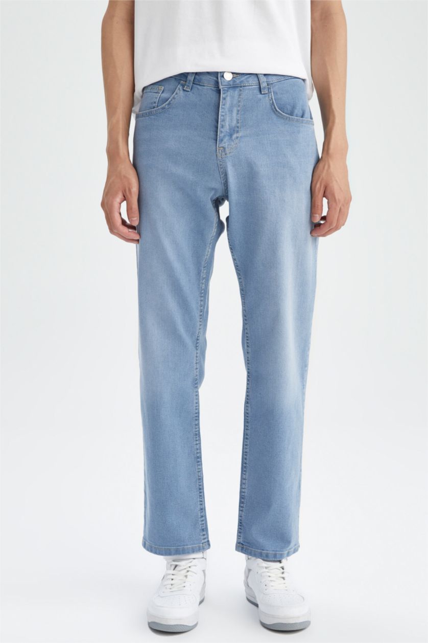 MAN Light Blue Sergio Regular Fit Trousers