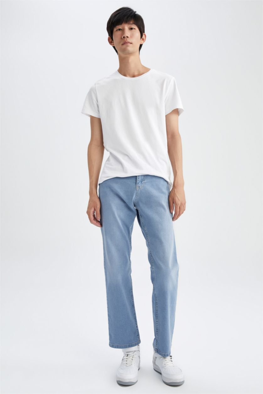MAN Light Blue Sergio Regular Fit Trousers