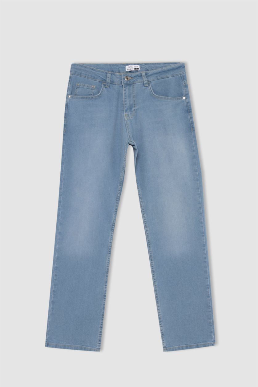 MAN Light Blue Sergio Regular Fit Trousers