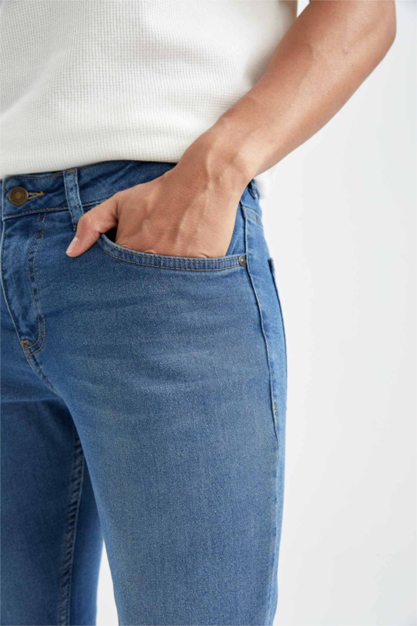 Erkek Mavi Carlo Skınny Fıt Normal Bel Dar Paça Pantolon