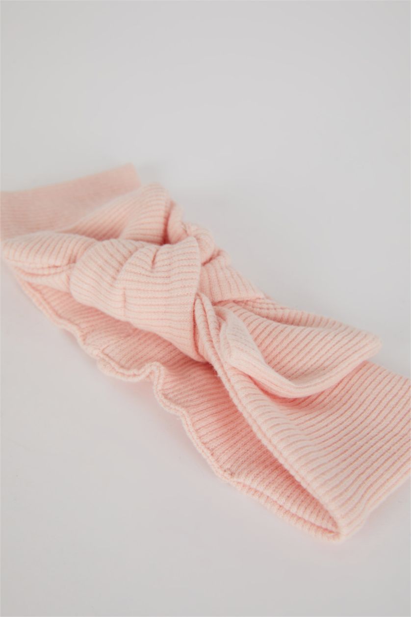 Малыши девочки Розовый Шапка и перчатки 2X2 RIB для малышей девочек