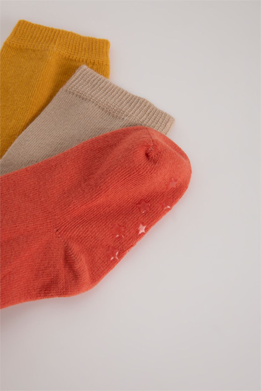 BÉBÉ FILLE Jaune Chaussettes Longues Coton 3 BéBé Fille