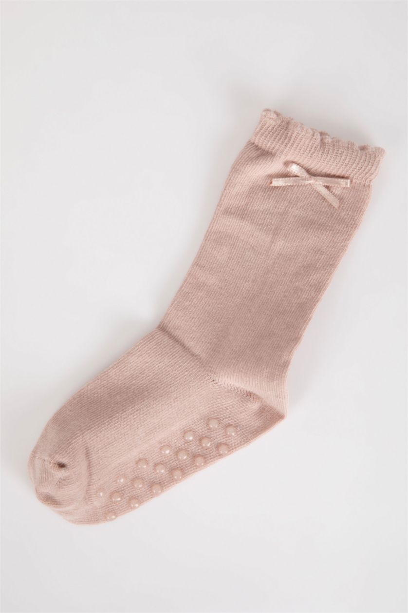 BÉBÉ FILLE Rose Chaussettes Longues Coton BéBé Fille