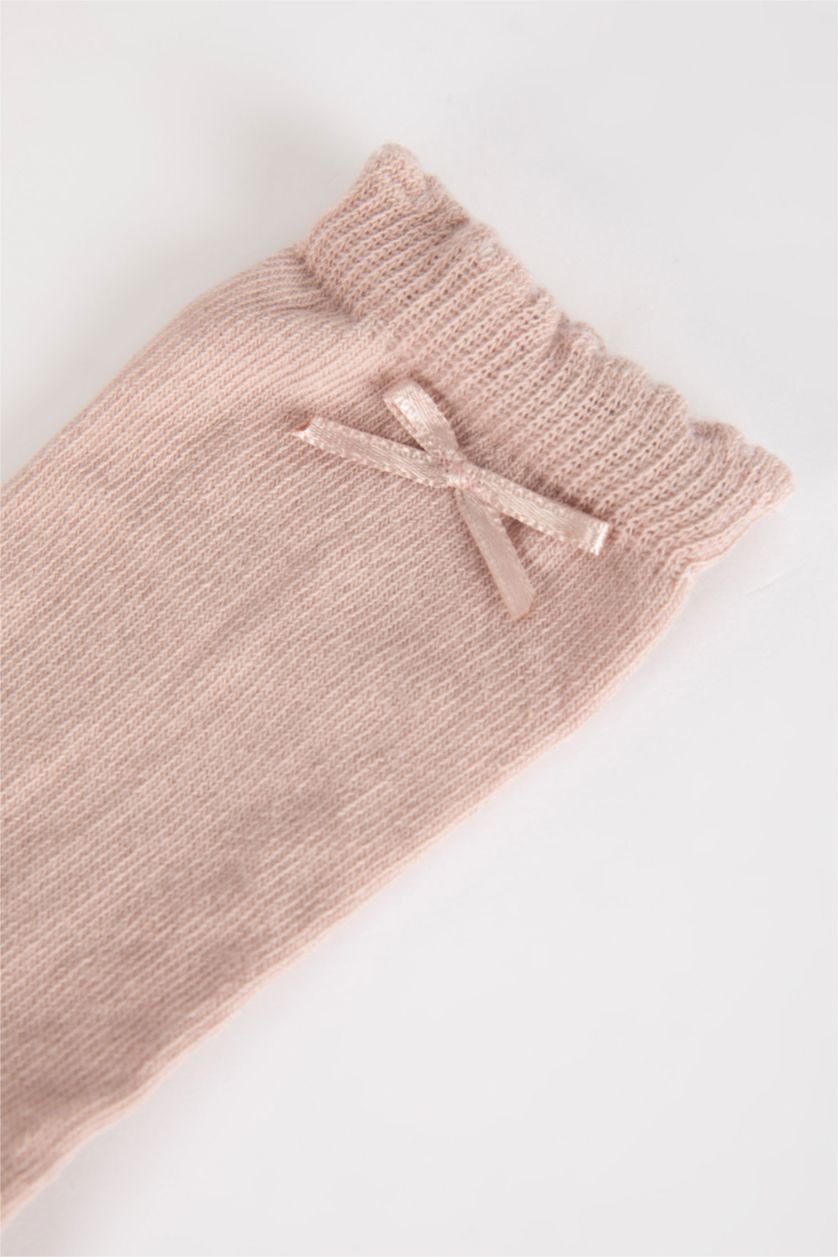 BÉBÉ FILLE Rose Chaussettes Longues Coton BéBé Fille