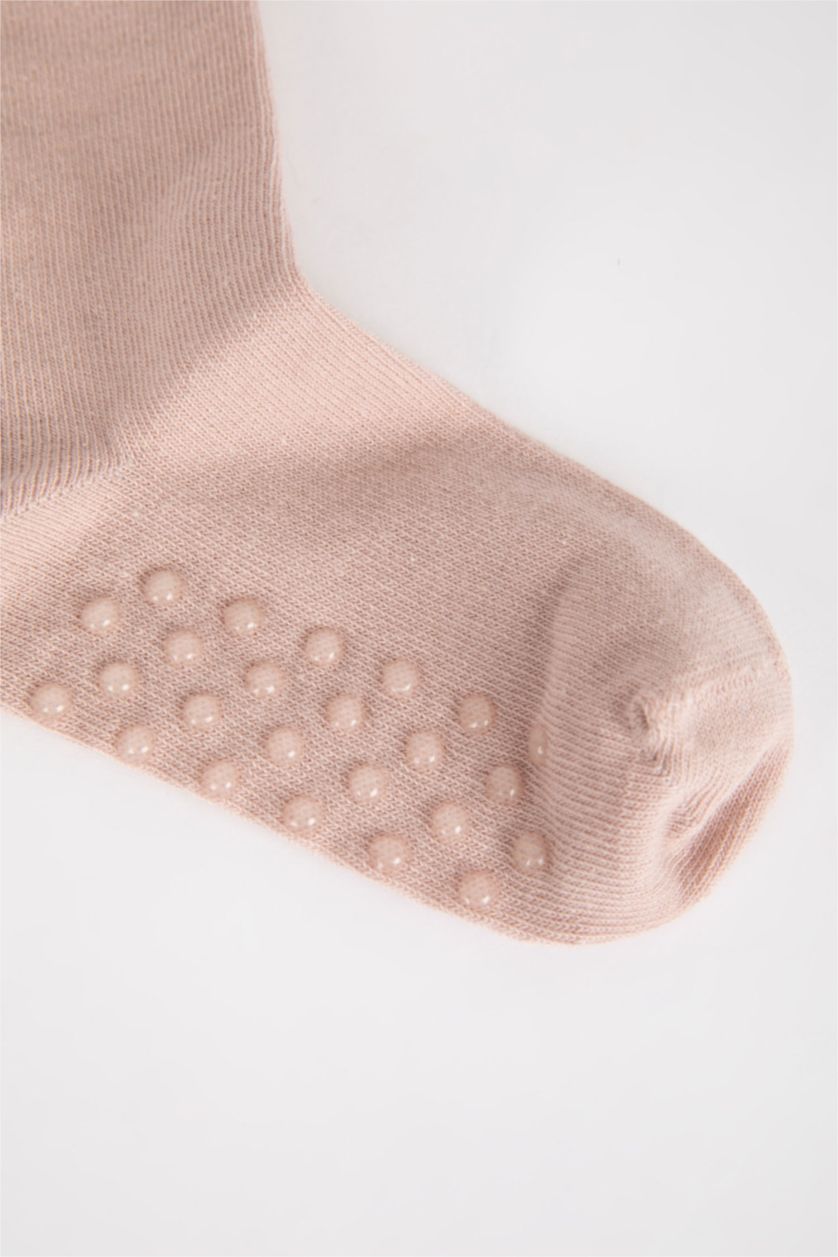 BÉBÉ FILLE Rose Chaussettes Longues Coton BéBé Fille