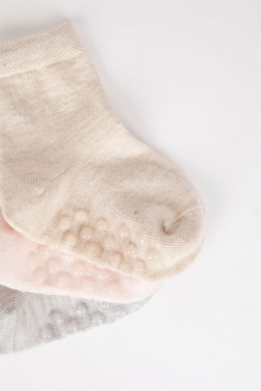 BABY GIRL Pink Baby Girl 3-pack Cotton Long Socks