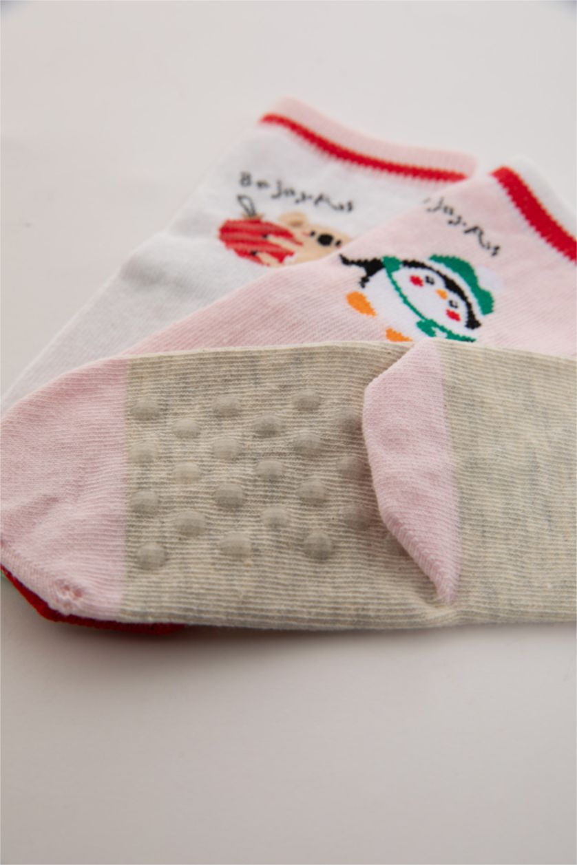 BABY GIRL Karma Baby Girl Christmas Themed 3 Pack Cotton Long Socks