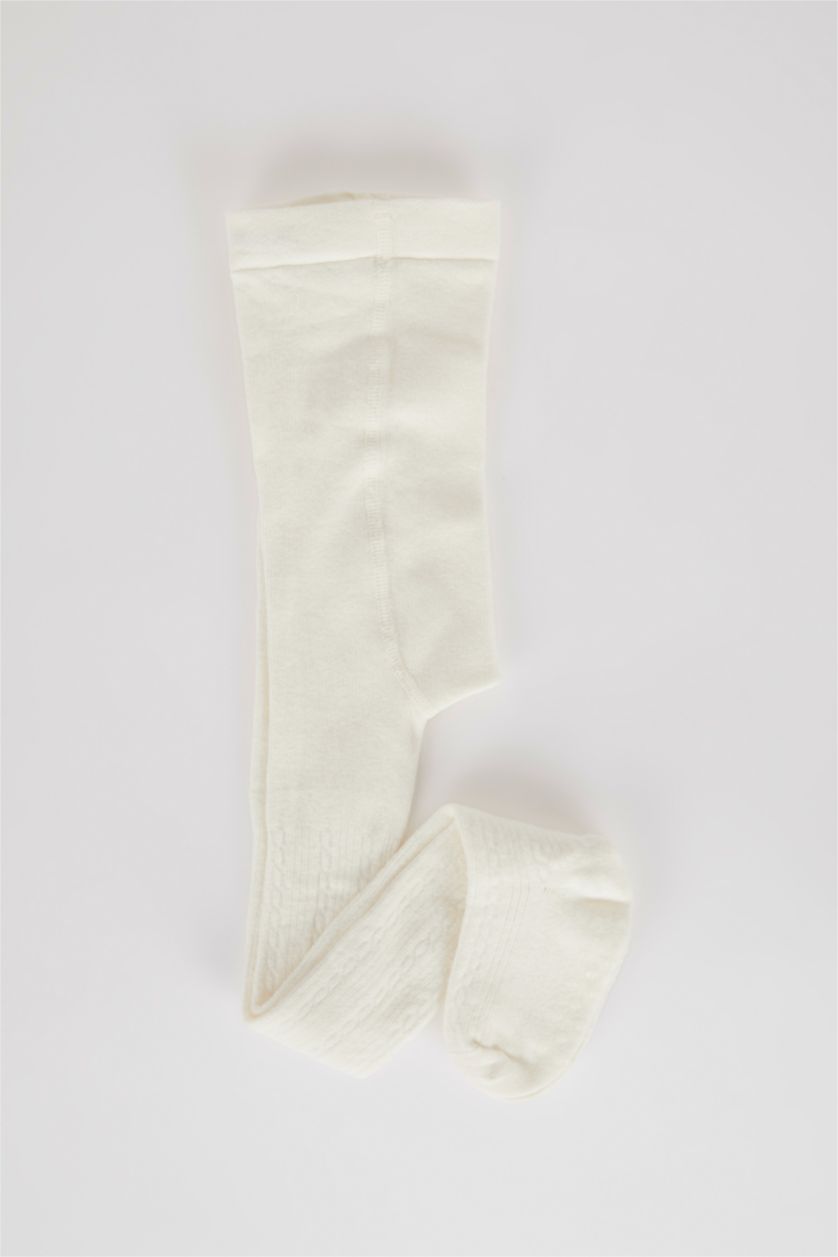 طفلة صغيرة أبيض (000) شرابات كيلون بناتي قطن أبيض