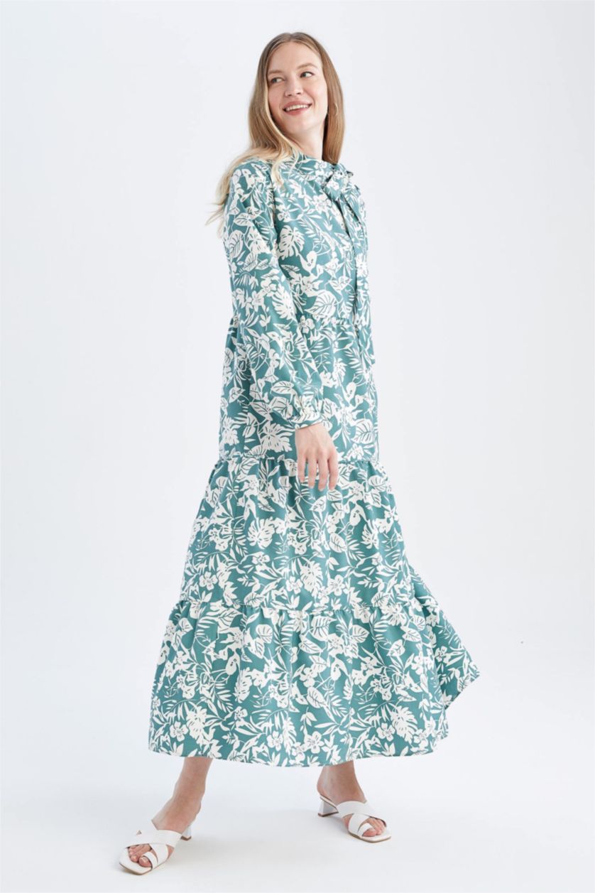 Green WOMAN Poplin Dress 2659742 | DeFacto